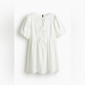 Hm Ivory Tie-Front dress xsmall